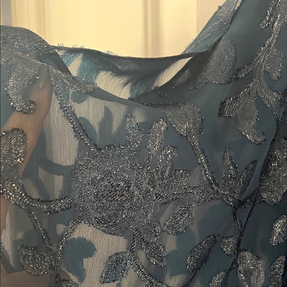 connected apparel Dresses & Skirts - Connected Apparel Dark Teal Asymmetrical Dress